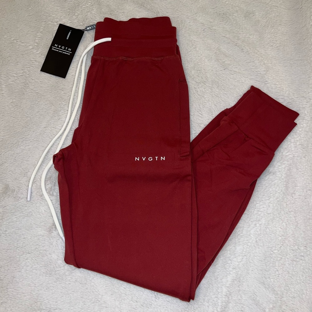 NVGTN High Waisted Maroon Joggers